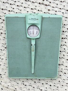 Vintage Style Mint Green Bathroom Scale